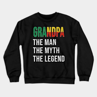 Grand Father  Beninese Grandpa The Man The Myth The Legend - Gift for  Beninese Dad With Roots From  Benin Crewneck Sweatshirt